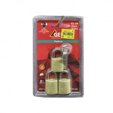 Gere Solid Brass Key Alike 3PCS  20mm Set Padlock CL54203KA